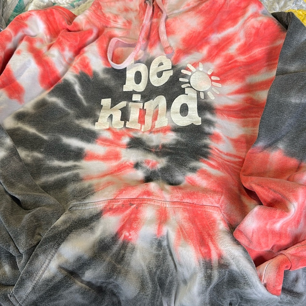 Orange and grey/black hoodie